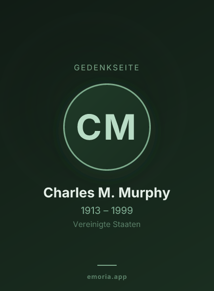 Gedenkportrait von Charles M. Murphy