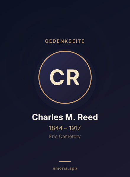 Gedenkportrait von Charles M. Reed