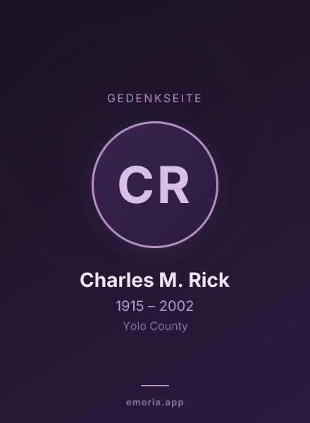 Gedenkportrait von Charles M. Rick