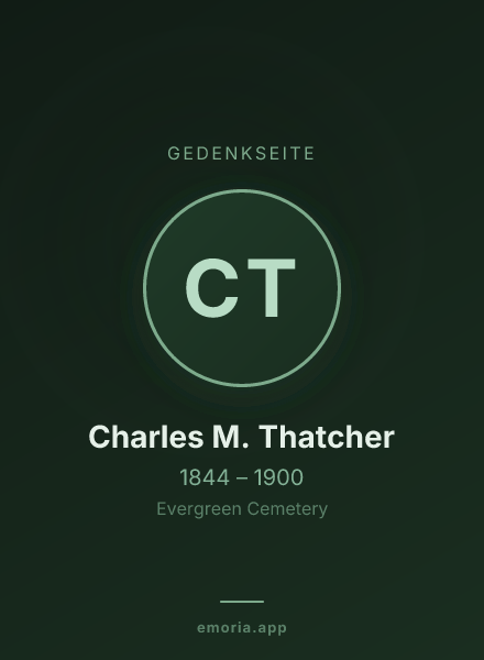 Gedenkportrait von Charles M. Thatcher