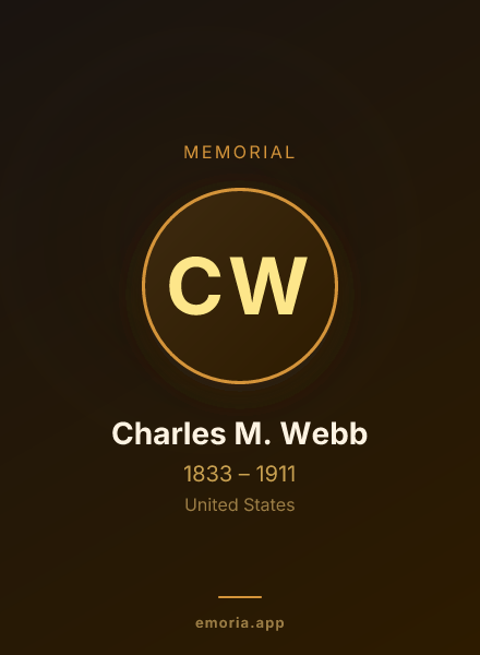 Memorial portrait of Charles M. Webb