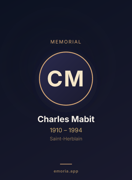 Memorial portrait of Charles Mabit