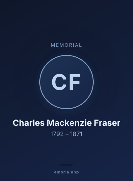 Memorial portrait of Charles Mackenzie Fraser