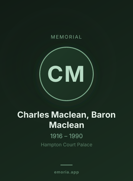 Memorial portrait of Charles Maclean, Baron Maclean