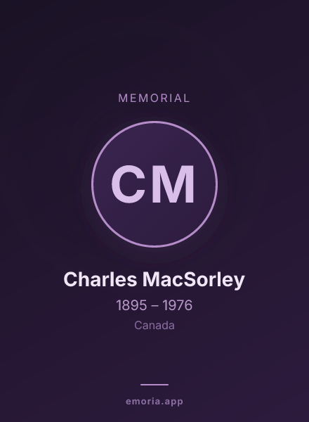 Memorial portrait of Charles MacSorley