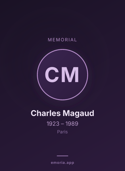 Memorial portrait of Charles Magaud