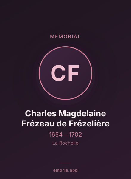 Memorial portrait of Charles Magdelaine Frézeau de Frézelière