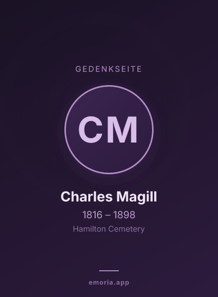 Gedenkportrait von Charles Magill