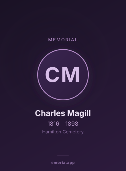 Memorial portrait of Charles Magill