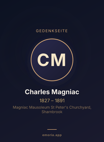 Gedenkportrait von Charles Magniac