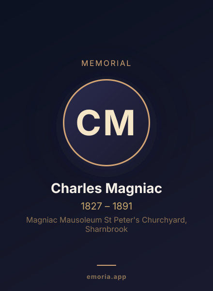 Memorial portrait of Charles Magniac