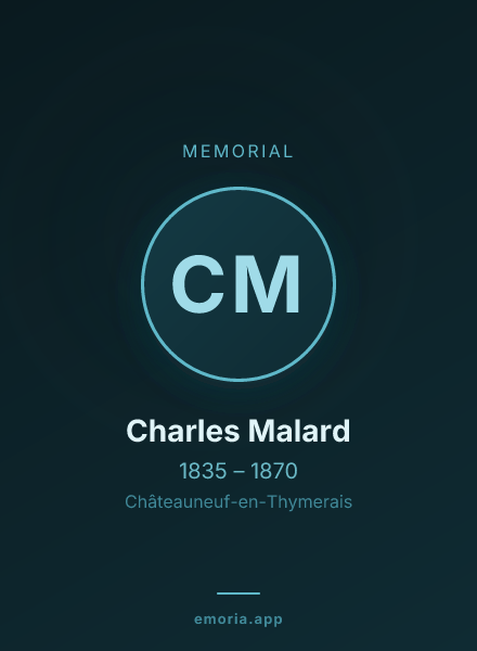 Memorial portrait of Charles Malard