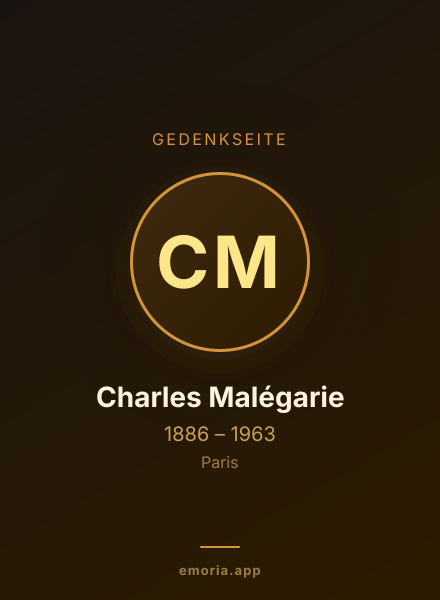 Gedenkportrait von Charles Malégarie