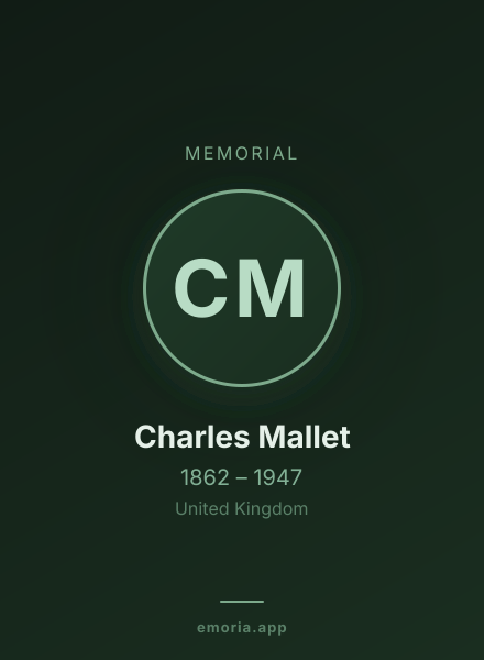 Memorial portrait of Charles Mallet