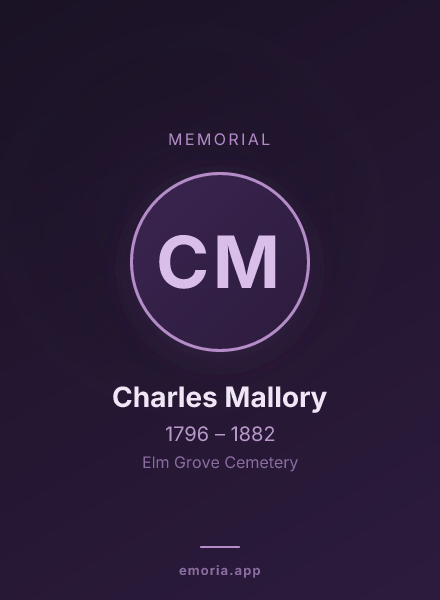 Memorial portrait of Charles Mallory