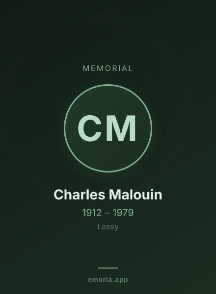 Memorial portrait of Charles Malouin