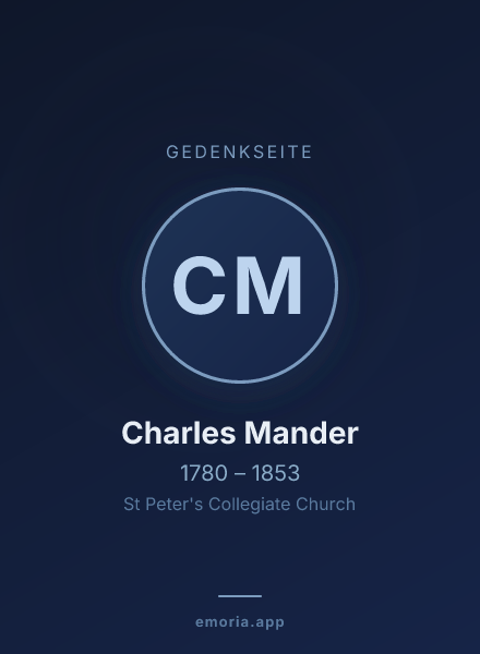 Gedenkportrait von Charles Mander