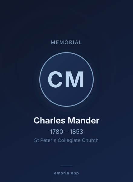 Memorial portrait of Charles Mander