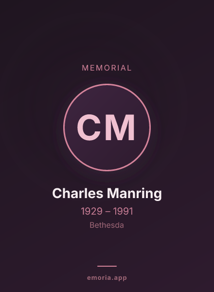 Memorial portrait of Charles Manring
