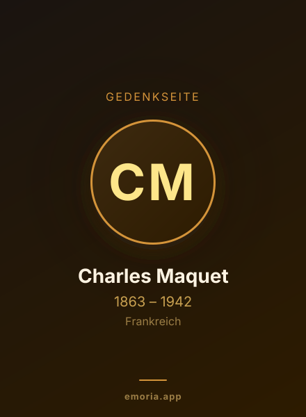 Gedenkportrait von Charles Maquet