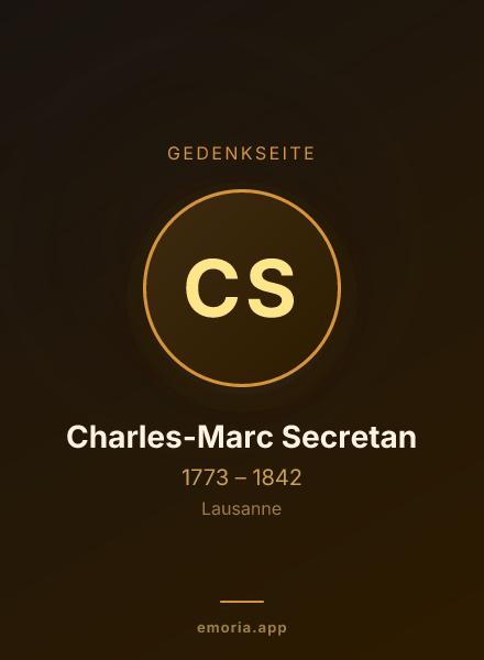 Gedenkportrait von Charles-Marc Secretan
