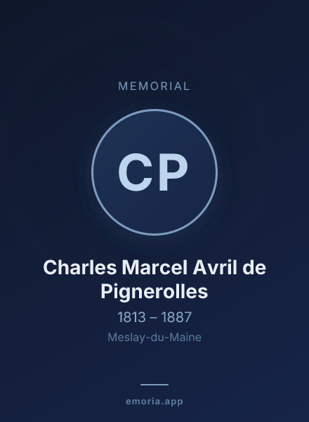 Memorial portrait of Charles Marcel Avril de Pignerolles