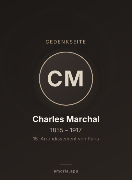 Gedenkportrait von Charles Marchal