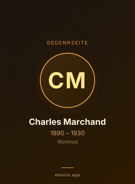 Gedenkportrait von Charles Marchand