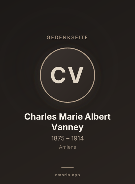 Gedenkportrait von Charles Marie Albert Vanney
