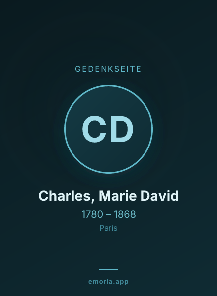 Gedenkportrait von Charles, Marie David