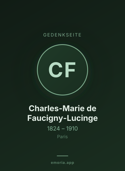 Gedenkportrait von Charles-Marie de Faucigny-Lucinge