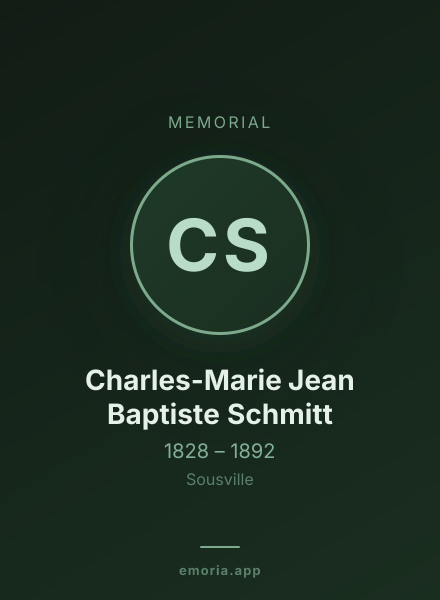 Memorial portrait of Charles-Marie Jean Baptiste Schmitt