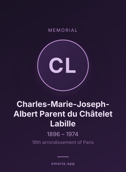 Memorial portrait of Charles-Marie-Joseph-Albert Parent du Châtelet Labille