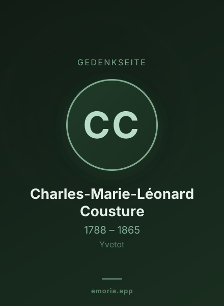 Gedenkportrait von Charles-Marie-Léonard Cousture