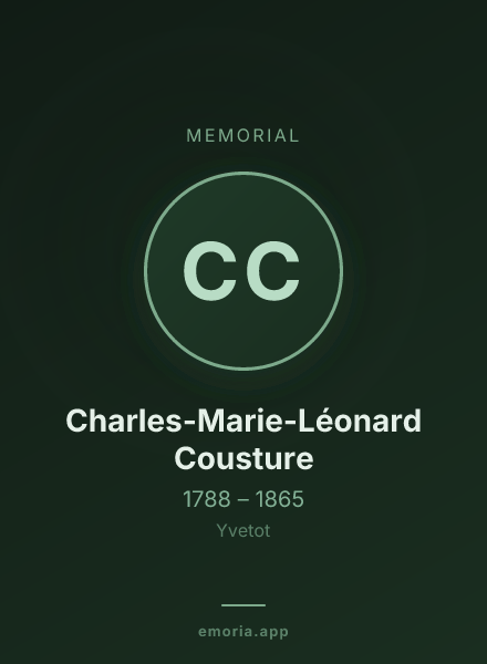 Memorial portrait of Charles-Marie-Léonard Cousture