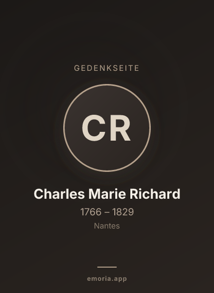 Gedenkportrait von Charles Marie Richard