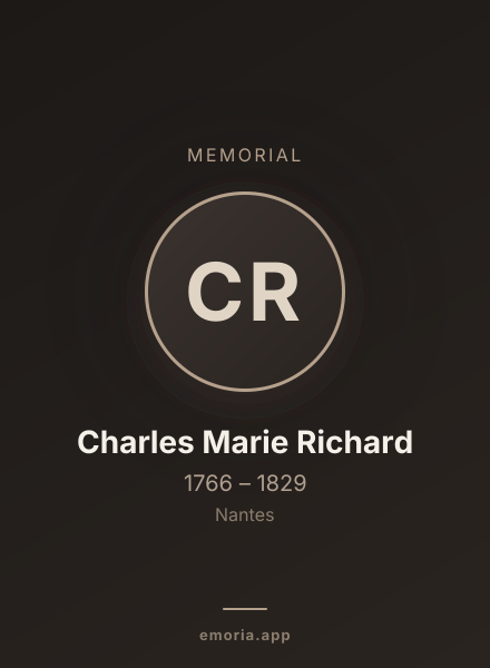 Memorial portrait of Charles Marie Richard