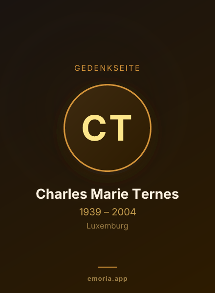 Gedenkportrait von Charles Marie Ternes