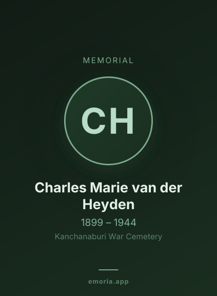 Memorial portrait of Charles Marie van der Heyden