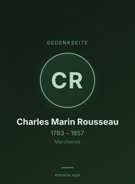 Gedenkportrait von Charles Marin Rousseau