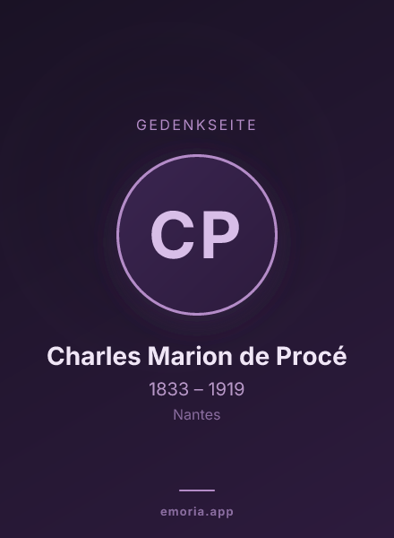 Gedenkportrait von Charles Marion de Procé