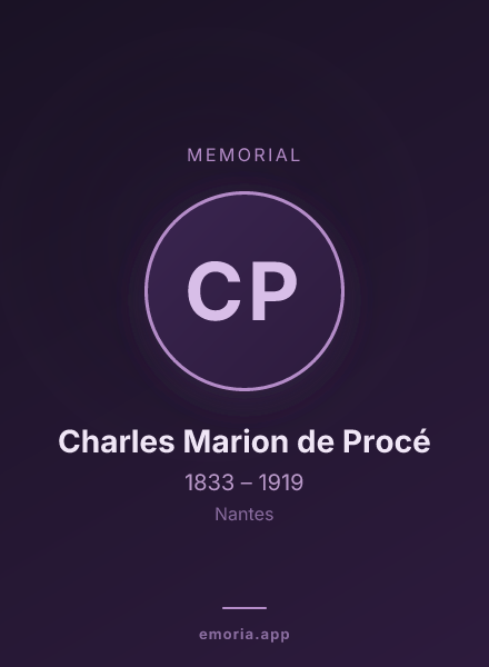 Memorial portrait of Charles Marion de Procé