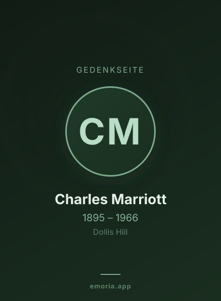 Gedenkportrait von Charles Marriott
