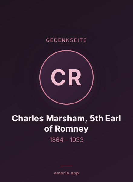 Gedenkportrait von Charles Marsham, 5th Earl of Romney