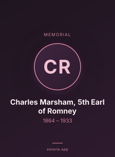 Memorial portrait of Charles Marsham, 5th Earl of Romney