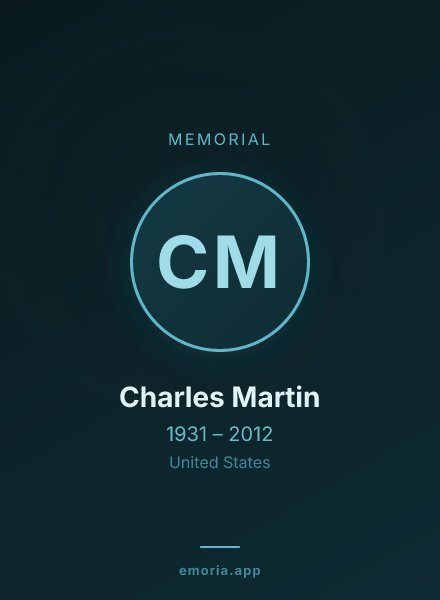Memorial portrait of Charles Martin