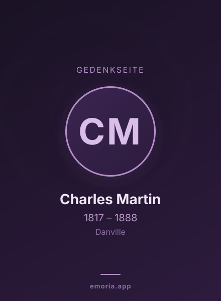Gedenkportrait von Charles Martin