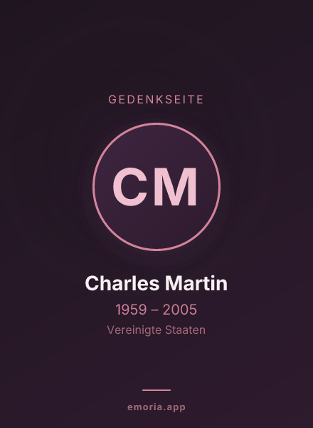 Gedenkportrait von Charles Martin