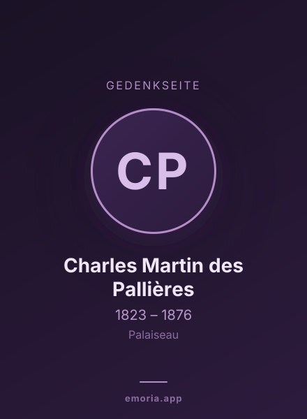 Gedenkportrait von Charles Martin des Pallières