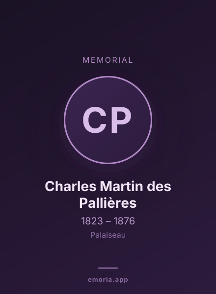 Memorial portrait of Charles Martin des Pallières